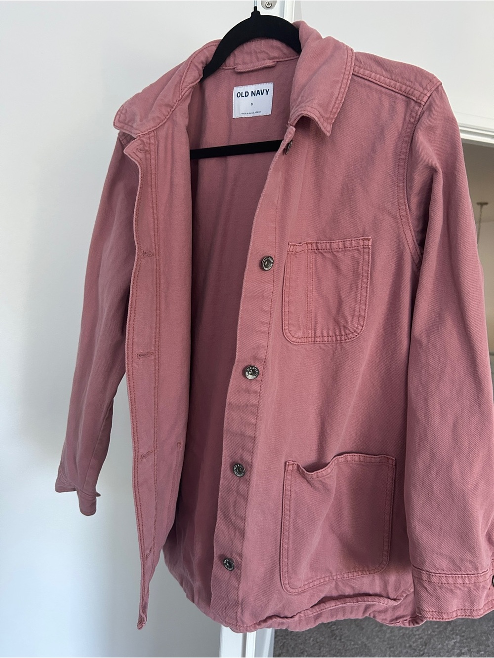 Old Navy Dusty Rose Utility Button-Front Jacket